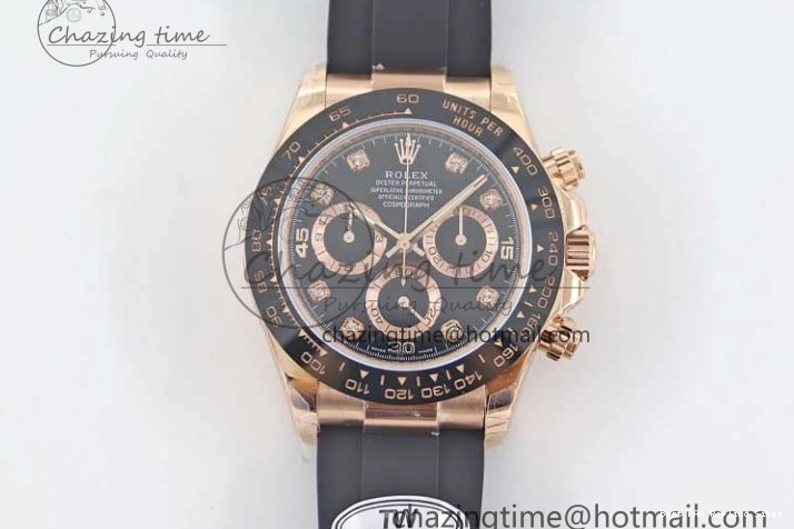 Good Copy Rolex Watches Strap TWF 904L 2416 Diamonds RG on 116515 A  Steel Best HighQuality RG Black Dial Daytona Edition Oysterflex 1:1 0114